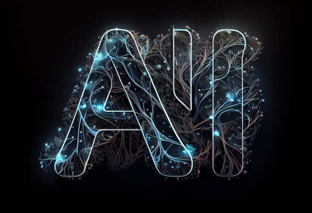 Photo artificial intelligence logo icon generative ai