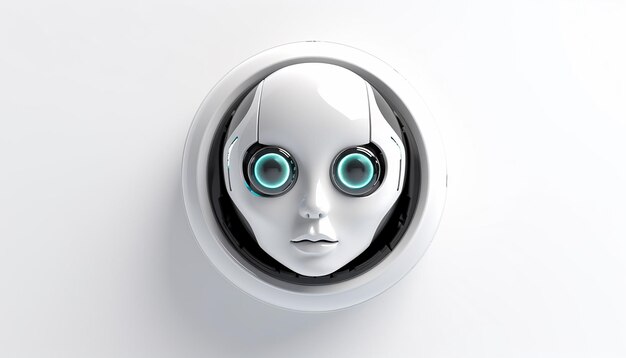 Фото Логотип искусственного интеллекта минималистский 3d ai простой и белый фон сверхвысокое качество