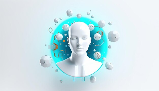 Artificial intelligence logo minimalist 3d ai simple and white background ultra high quality