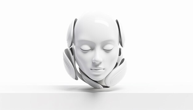 Artificial Intelligence Logo Minimalist 3d AI simple and white background Ultra high quality