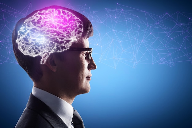 artificial intelligence and robot concept