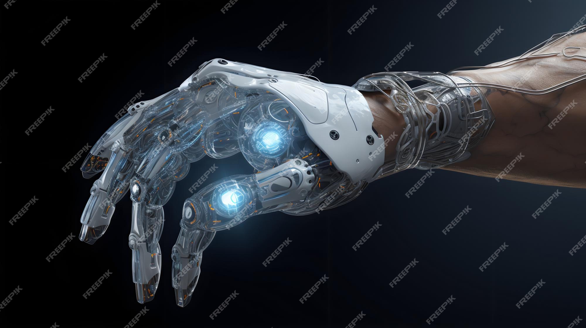 Artificial Intelligence Robot Hand created with ... Circuit Diagram