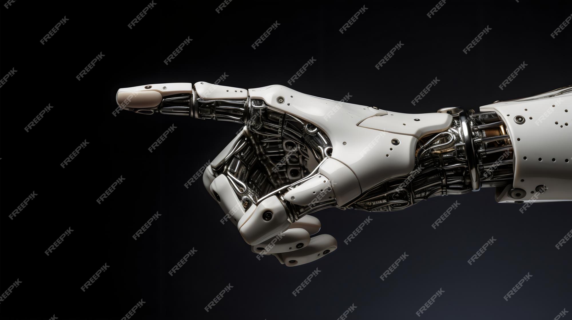Artificial Intelligence Robot Hand created with ... Circuit Diagram