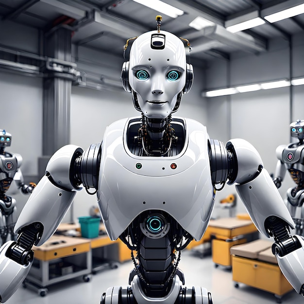 Робот с искусственным интеллектом. Универсальные технологии в чистой эстетике.