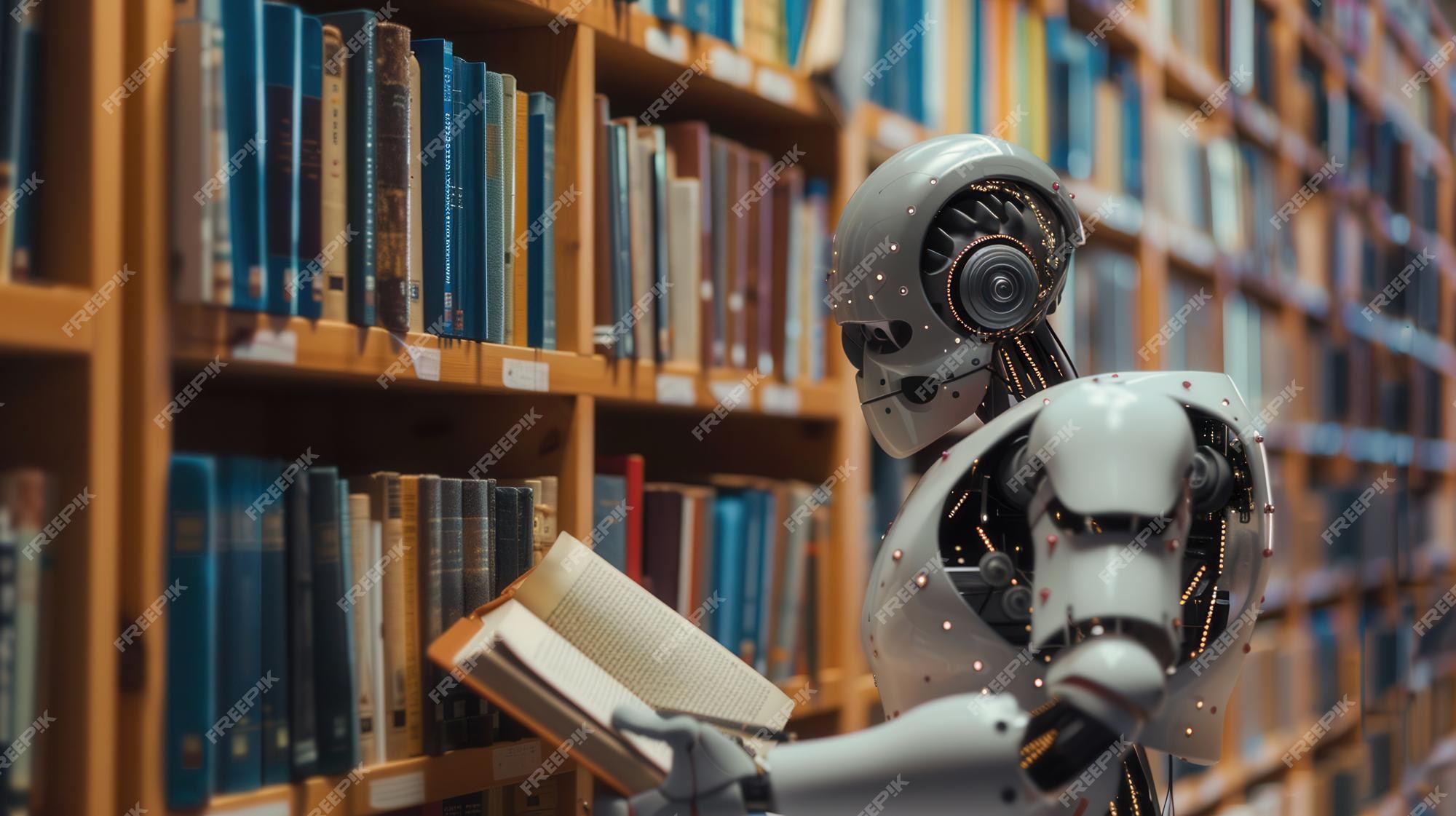An artificial intelligence stands in a library holding a book open in ... Circuit Diagram