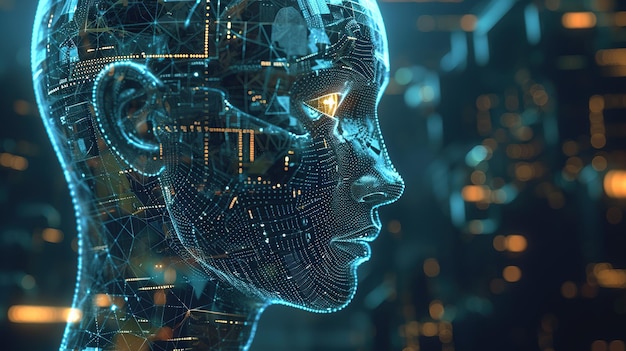 인공지능 로 얼굴 기술 배경 기계 학습 데이터 교환