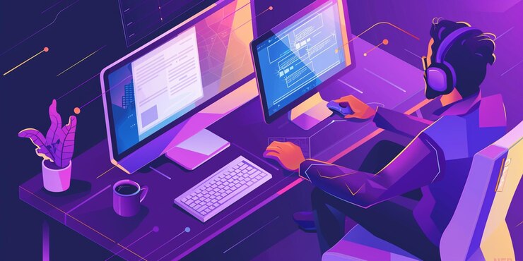Photo artificial intelligence technology background