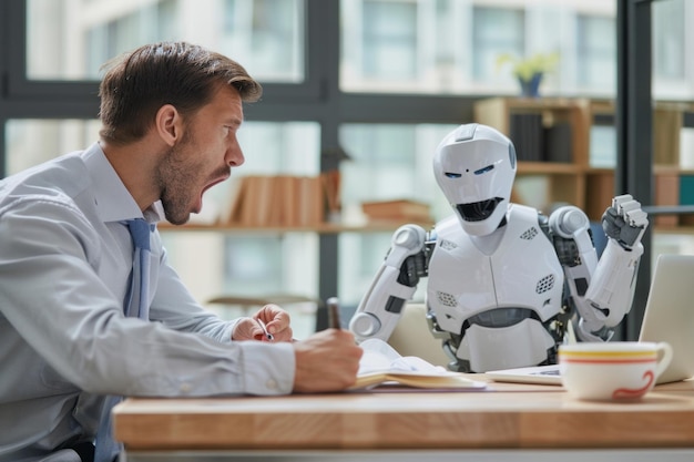 人工知能が仕事を奪った 創造的な人 創造的な人は自分の仕事を奪った人工知能に怒っている 創造的なAI