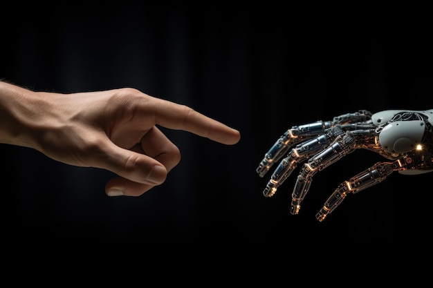 Artificial intelligence violates AI ethics human and robot partner technology Generative AI