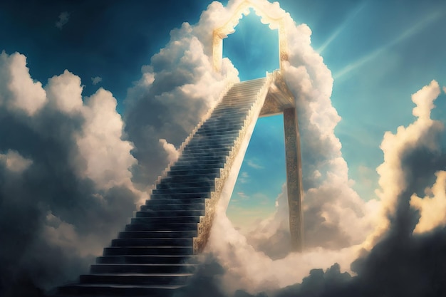 Artificial intelligence was used to generate the abstract work Stairway to Heaven