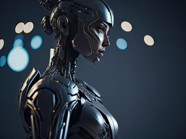 Artificial intelligence woman robot ai generative