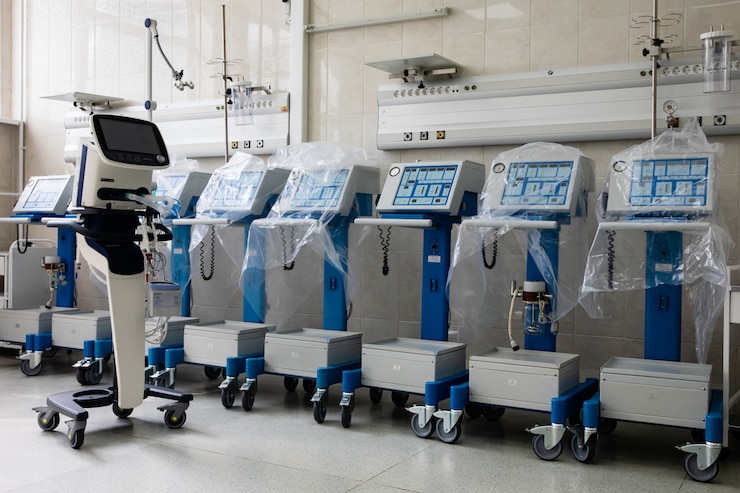 Photo artificial lung ventilation devices