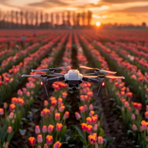 Photo artificial pollination using drones automation of the agricultural sector irrigation analysis