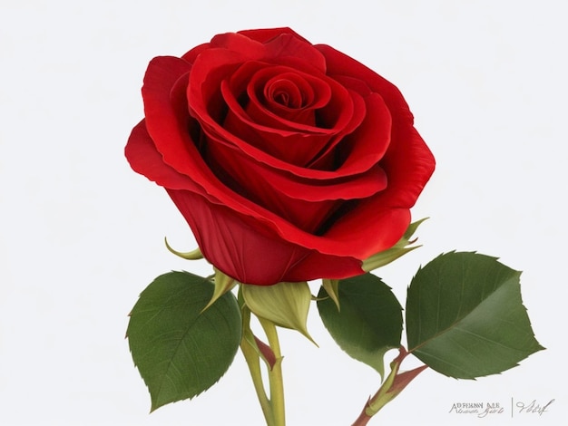 Artificial red rose