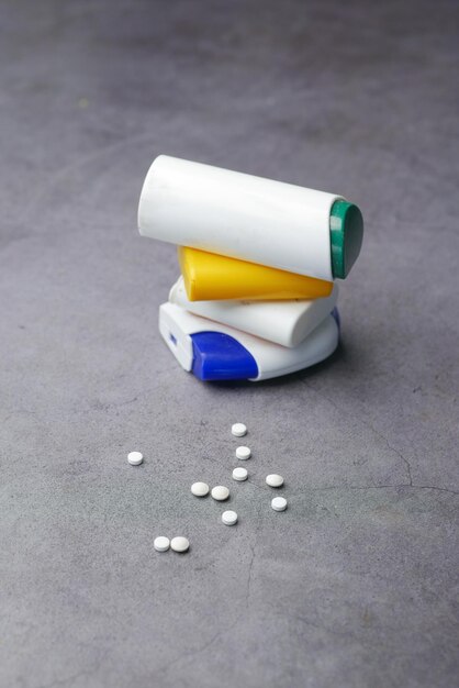 Artificial sweetener container on table