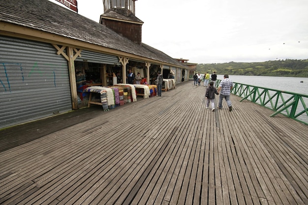 Artisan fair on island of Chiloe Chile