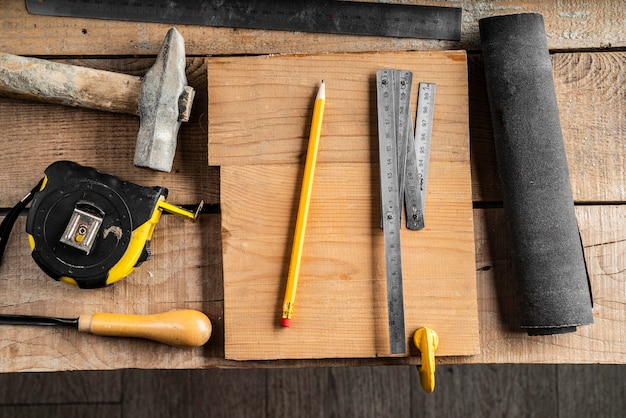 Foto disposizione degli elementi di lavori artigianali