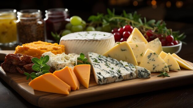 Photo artisanal cheese platter