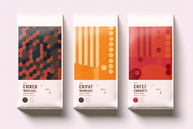 Photo artisanal coffee label a rich and bold brew