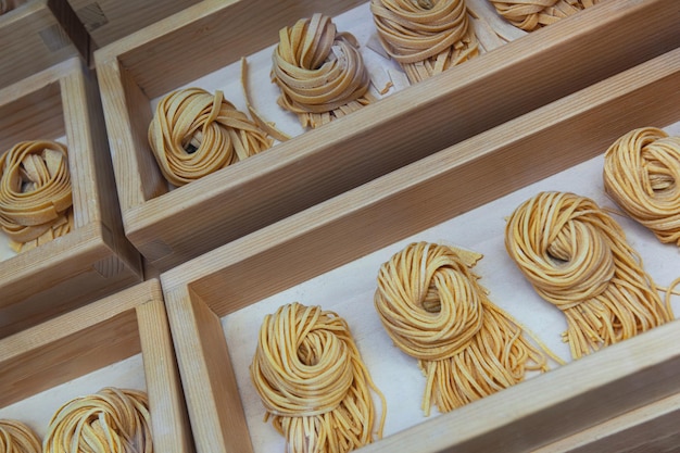 Artisanal pasta production in Italy