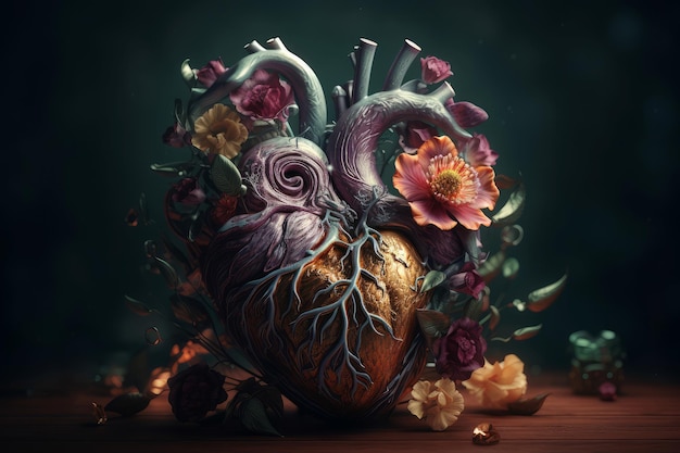 Artist anatomic heart Generate Ai