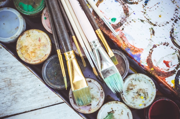 Artist paint brushes