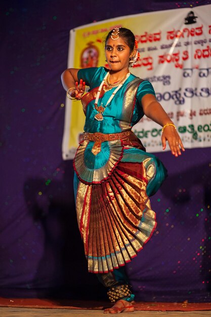 Artist performing indian dance India