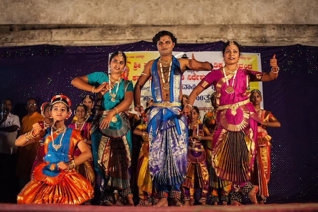 Artist performing indian dance India