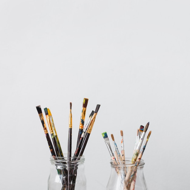 Photo artist props collection on table