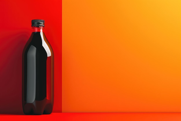 Photo artistic 2d bottle illustration with depth