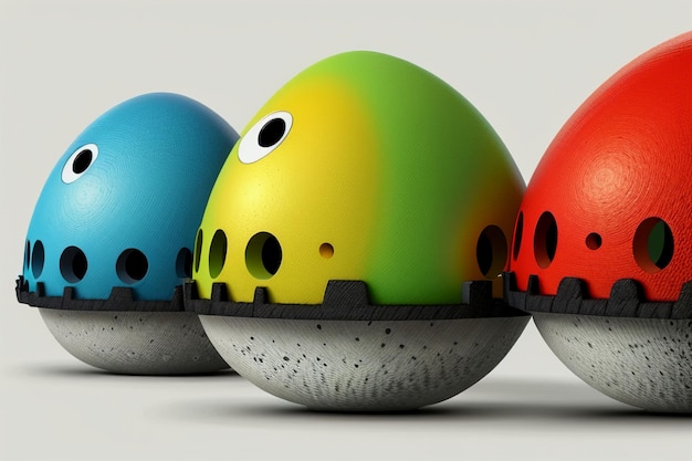 Foto artistico astratto creativo colorato modello di rendering 3d forma strana decorazione ornamento