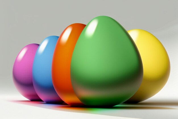 Фото Художественная абстрактная творческая красочная 3d-рендеринг модель странной формы орнамент украшение