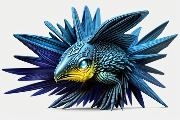 Foto artistico astratto creativo colorato modello di rendering 3d forma strana decorazione ornamento