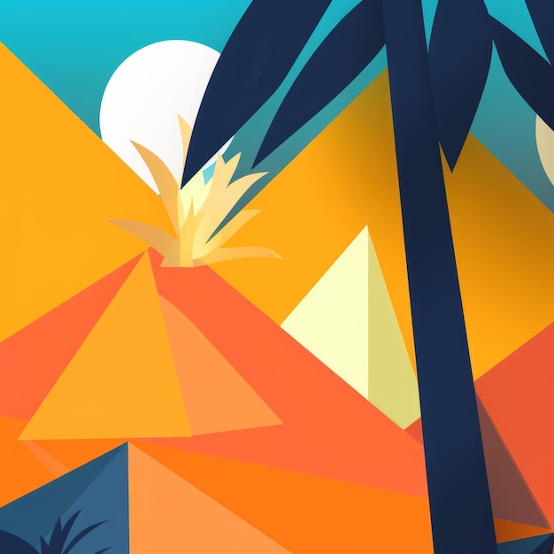 Artistic abstract summer theme background