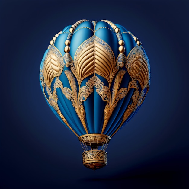 Artistic air balloon abstract design 3d illustrated
