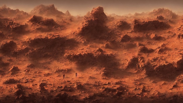 Artistic alien scifi landscape