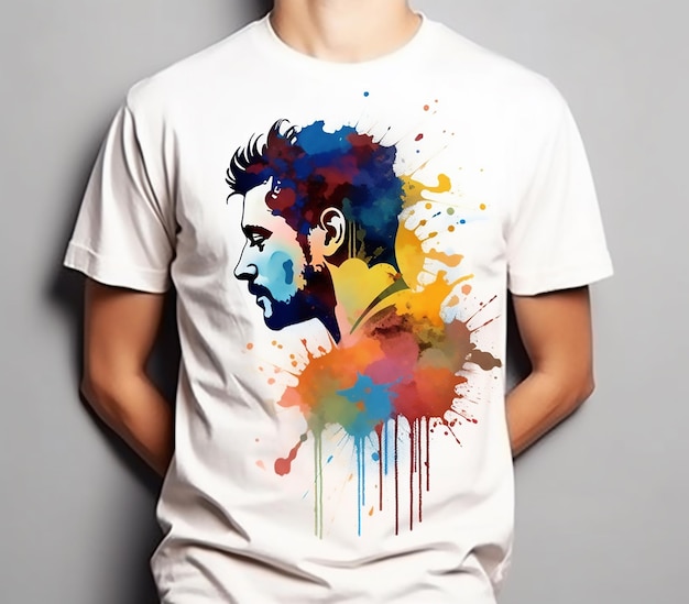 Artistic Apparel Watercolor Vector Image Tshirt Design