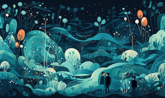 an artistic background with different shapes in the style of light teal and dark navy