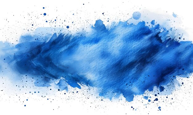 Artistic blue watercolor splash effect template