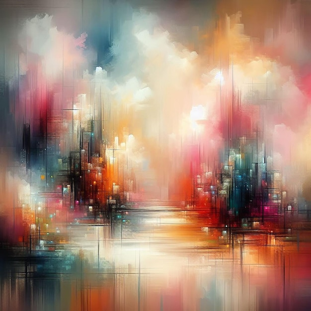 Artistic blurry colorful wallpaper background