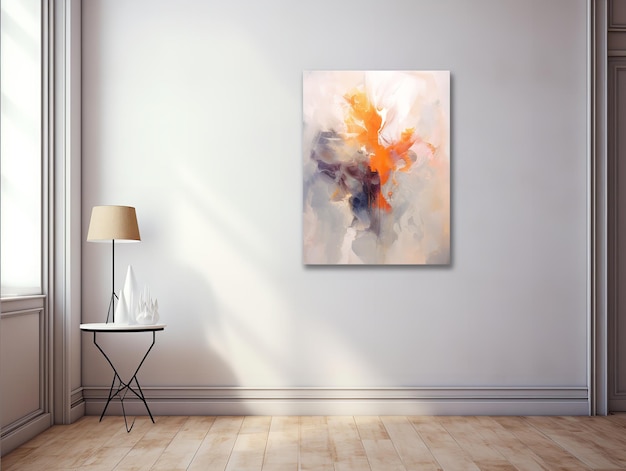 Artistic Canvas Print Mockup for Home and Gallery Decor AI Generated