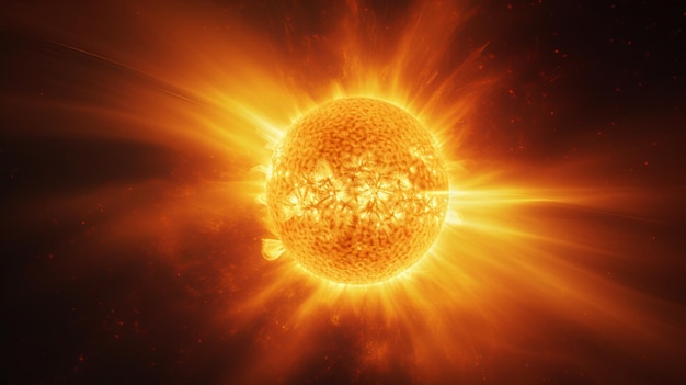 An artistic capture of the Sun AI Generative