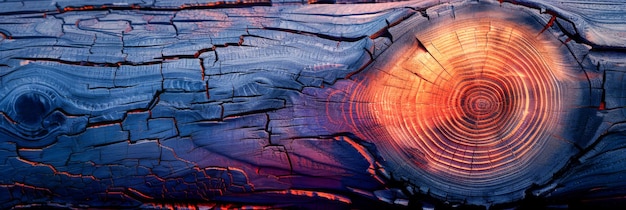 Artistic Charred Wood Texture with Glowing Embers Effect
