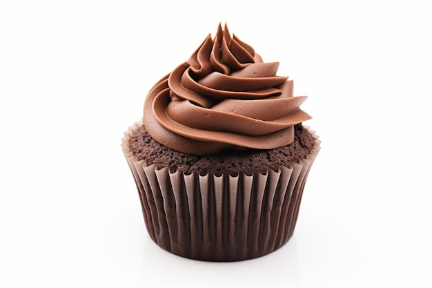 Artistic Chocolate cupcake banner Dark cake Generate Ai