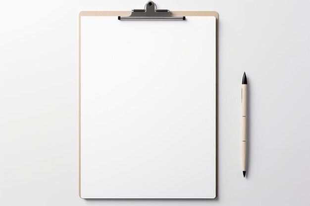 Photo artistic clipboard with eloquent pen