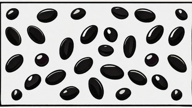 Photo artistic closeup of black beans