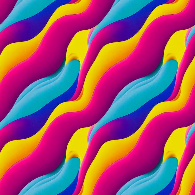 Artistic and colorful color wave seamless pattern for packaging\
design layout or web page design 3d illustration