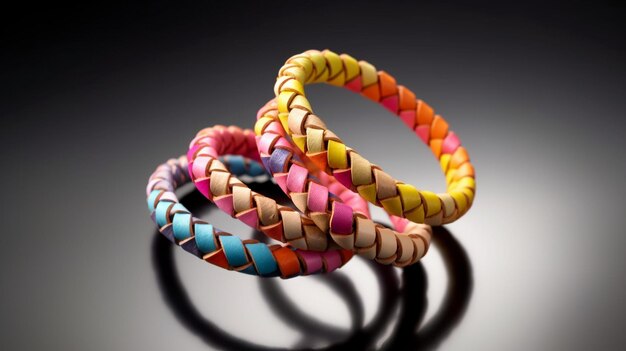 Фото Художественный цветный дизайн браслетов
