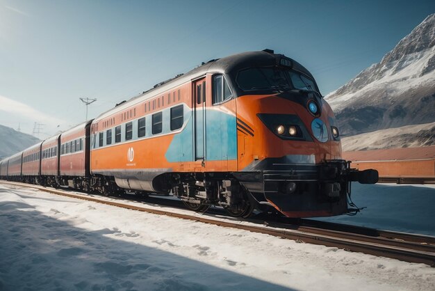 Artistic concept painting of a beautiful train background