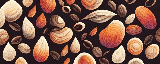 Photo artistic creamy coffee bean pattern background